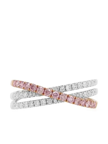 Bague empilée en or blanc 18ct pavée de diamants - HYT Jewelry - Modalova