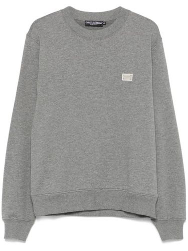 Sweat en coton à plaque logo - Dolce & Gabbana - Modalova