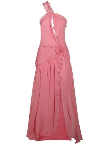 Robe longue en soie à une épaule - Blumarine - Modalova