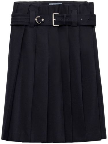 Jupe plissée à taille ceinturée - Prada - Modalova