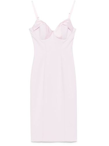 Robe mi-longue à nœud satiné - Elisabetta Franchi - Modalova
