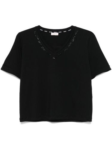 T-shirt à logo strassé - LIU JO - Modalova