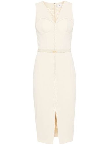 Robe mi-longue en crêpe - Elisabetta Franchi - Modalova