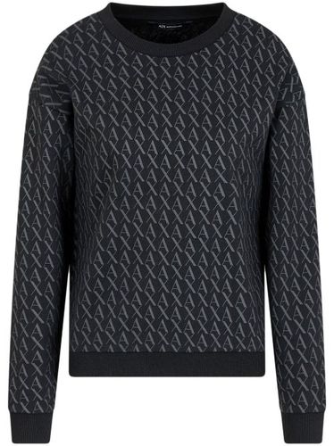 Sweat à motif monogrammé - Armani Exchange - Modalova