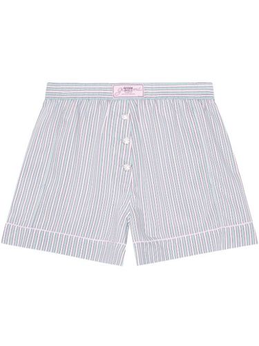 GANNI short à rayures - Blanc - GANNI - Modalova