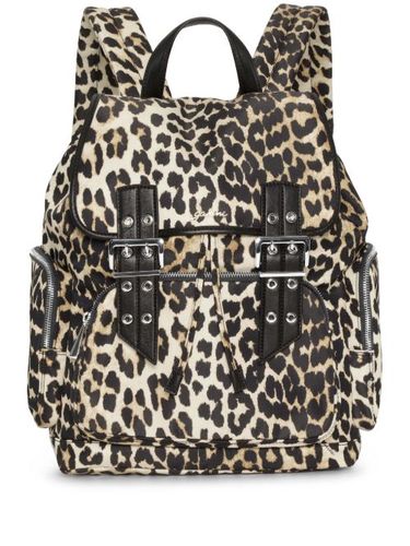 Sac à dos à imprimé léopard - GANNI - Modalova