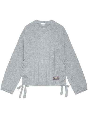 Pull à lien de resserrage et logo - GANNI - Modalova