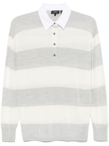 Theory polo à rayures - Gris - Theory - Modalova