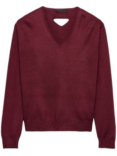 Pull en laine à col v - Prada - Modalova