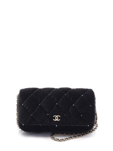 Sac porté épaule en velours (2021) - CHANEL Pre-Owned - Modalova