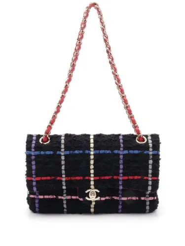 Sac porté épaule Double Flap en tweed (2021) - CHANEL Pre-Owned - Modalova