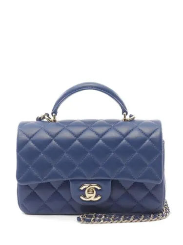 Mini sac porté épaule à design matelassé (2021) - CHANEL Pre-Owned - Modalova