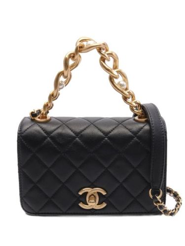 Mini sac porté épaule à détail de chaîne (2021) - CHANEL Pre-Owned - Modalova