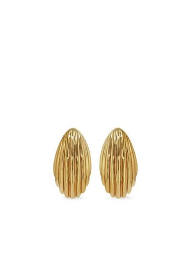 Petits boucles d'oreilles pendantes en maille côtelée - ANINE BING - Modalova