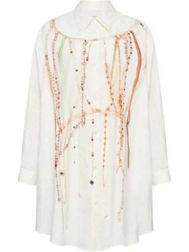 Robe-chemise à détails de perles - MM6 Maison Margiela - Modalova