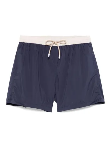 Short de bain à bordure contrastante - Fedeli - Modalova