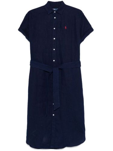 Robe mi-longue en tissu Oxford à taille ceinturée - Polo Ralph Lauren - Modalova