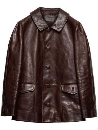 Prada blouson en cuir - Marron - Prada - Modalova