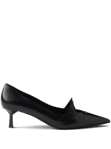 Escarpins bicolores en cuir à effet brossé 55 mm - Prada - Modalova