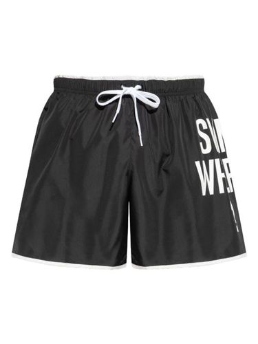 Short de bain à texte imprimé - Moschino - Modalova