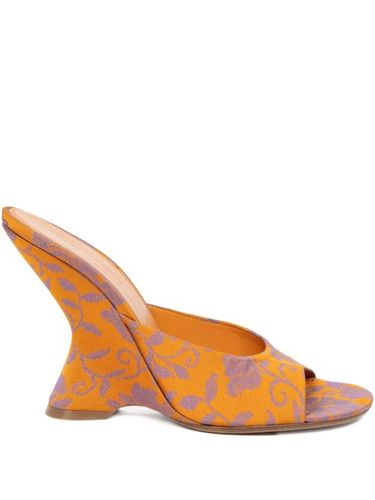 Mules compensées à fleurs - DRIES VAN NOTEN - Modalova