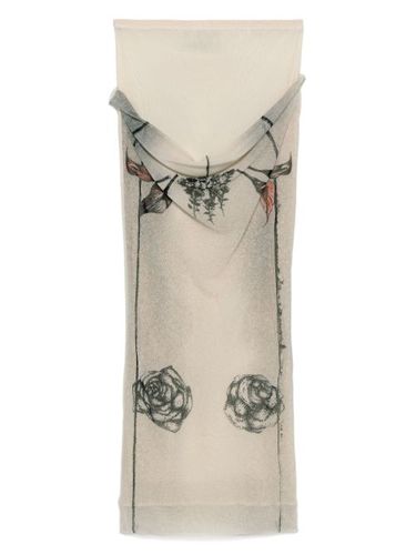 Robe mi-longue en résille à imprimé Tattoo - Jean Paul Gaultier - Modalova