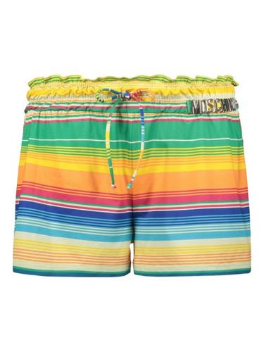 Moschino short à rayures - Jaune - Moschino - Modalova