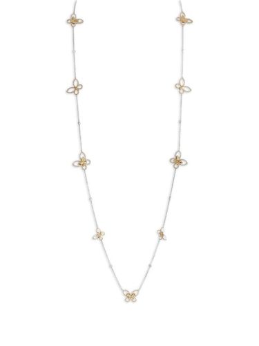 Collier Butterfly en or blanc 18ct pavé de diamant - LB Exclusive - Modalova
