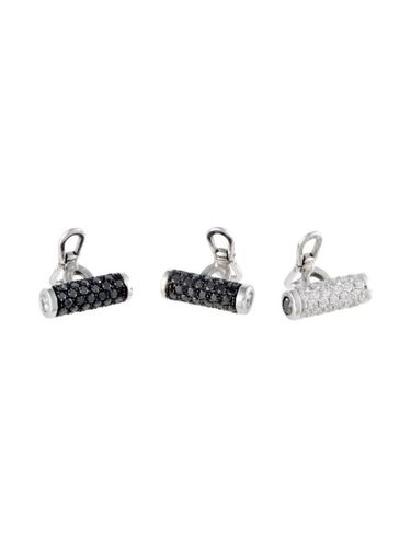 Boutons de manchette en or blanc 18ct sertis de diamants pre-owned - De Grisogono - Modalova
