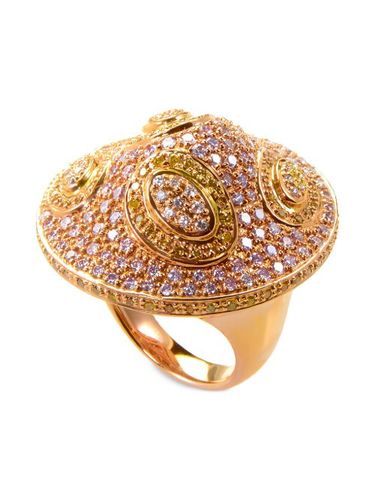 Bague en or 18ct pavée de diamants - LB Exclusive - Modalova