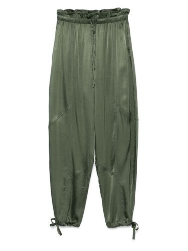 GANNI pantalon en satin - Vert - GANNI - Modalova