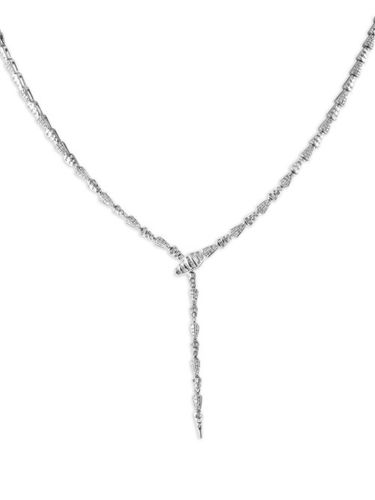 Collier en or blanc 14ct sertie de serpentine et de diamant - LB Exclusive - Modalova