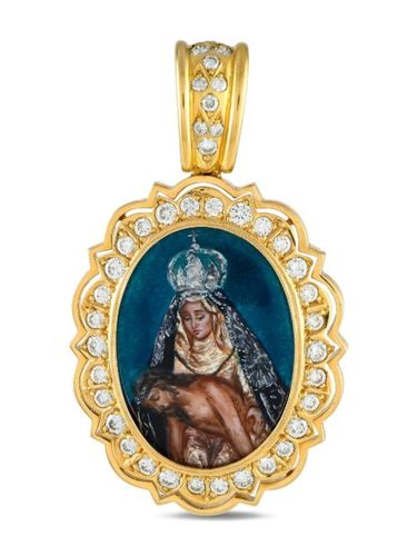 Pendentif en 18ct pavé de diamant - LB Exclusive - Modalova