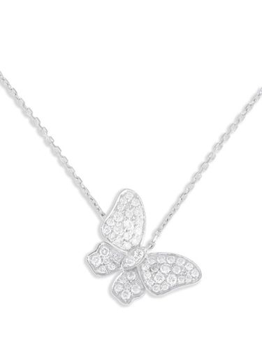 Collier Butterfly en or blanc 18ct pavé de diamants - LB Exclusive - Modalova