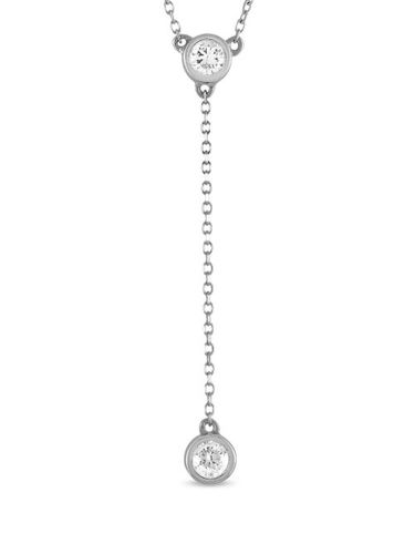 Collier en or blanc 14ct pavé de diamants - LB Exclusive - Modalova