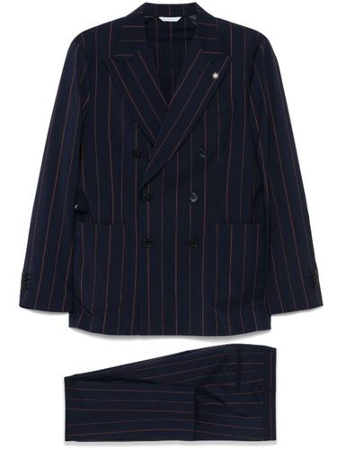 Manuel Ritz tailleur rayé - Bleu - Manuel Ritz - Modalova