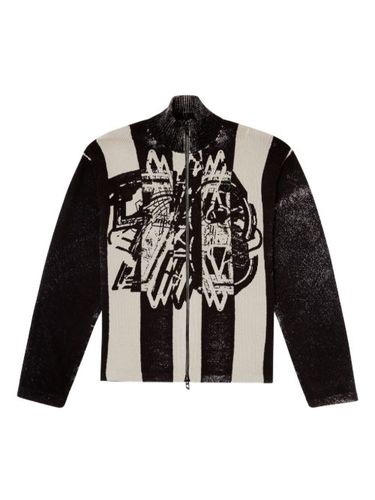 Veste bomber zippée à rayures - Diesel - Modalova