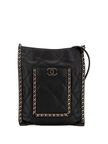 Sac porté épaule Chain Flat en cuir de veau matelassé (2021-2024) - CHANEL Pre-Owned - Modalova