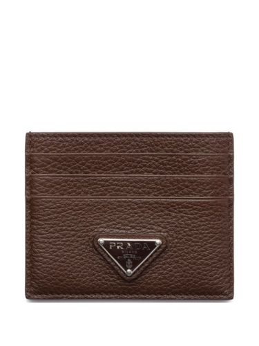 Prada porte-cartes en cuir - Marron - Prada - Modalova