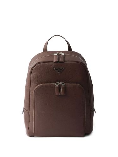 Sac à dos en cuir à design structuré - Prada - Modalova