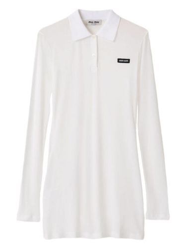 Robe courte à design nervuré - Miu Miu - Modalova