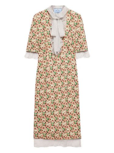 Robe mi-longue imprimée - Prada - Modalova