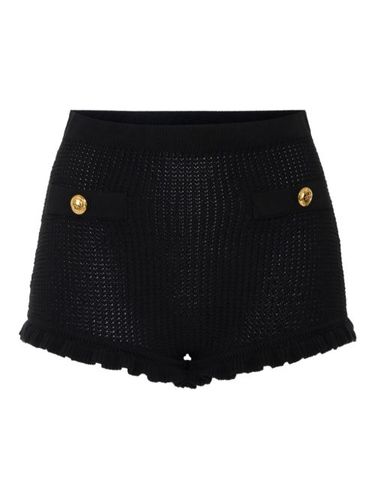 Short en maille à boutons décoratifs - Elisabetta Franchi - Modalova