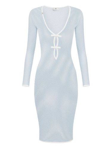 Robe en maille ajourée à coupe mi-longue - Elisabetta Franchi - Modalova