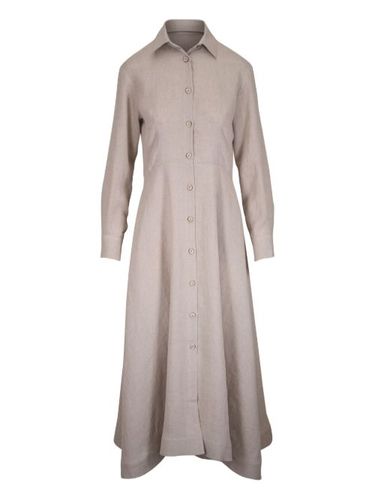 Robe en lin à coupe mi-longue - Antonelli - Modalova