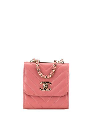 Mini sac à bandoulière Trendy CC Chain Wallet en peau d'agneau à matelassage chevron (2019) - CHANEL Pre-Owned - Modalova