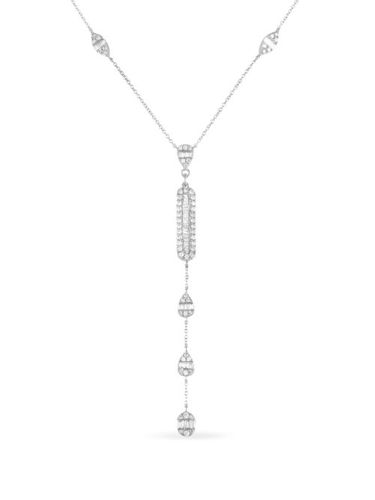 Collier en or blanc 14ct pavé de diamants - LB Exclusive - Modalova