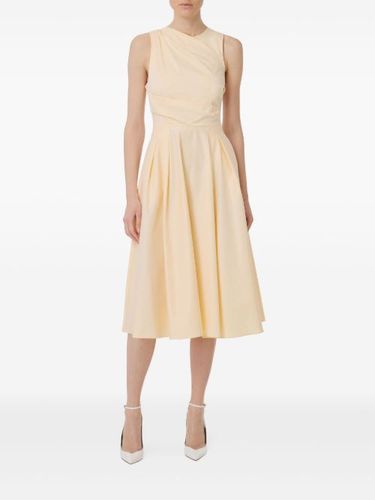 Robe mi-longue à design drapé - Elisabetta Franchi - Modalova