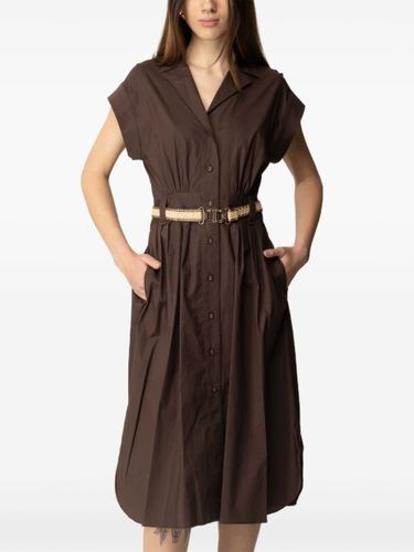 Robe en popeline à coupe mi-longue - TWINSET - Modalova