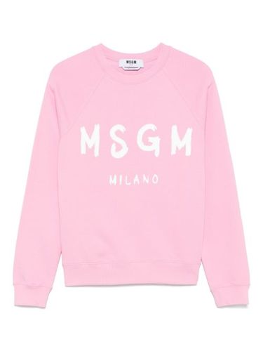 MSGM sweat à logo imprimé - Rose - MSGM - Modalova